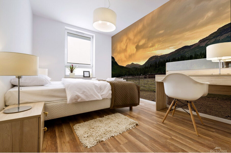  Cotton candy Fire  Mural print