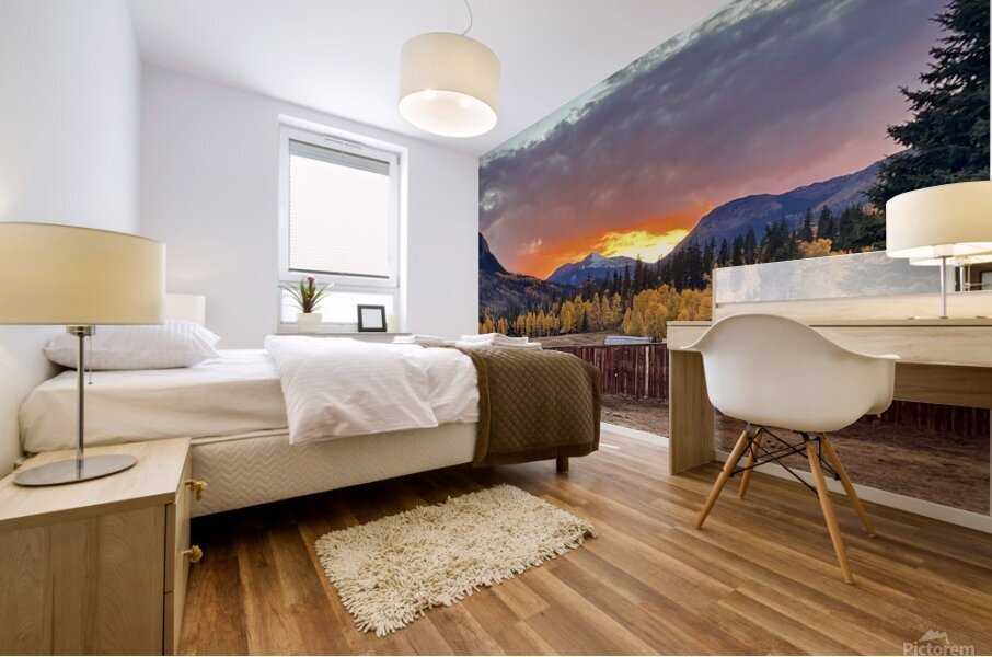Fence on Fire Mural print