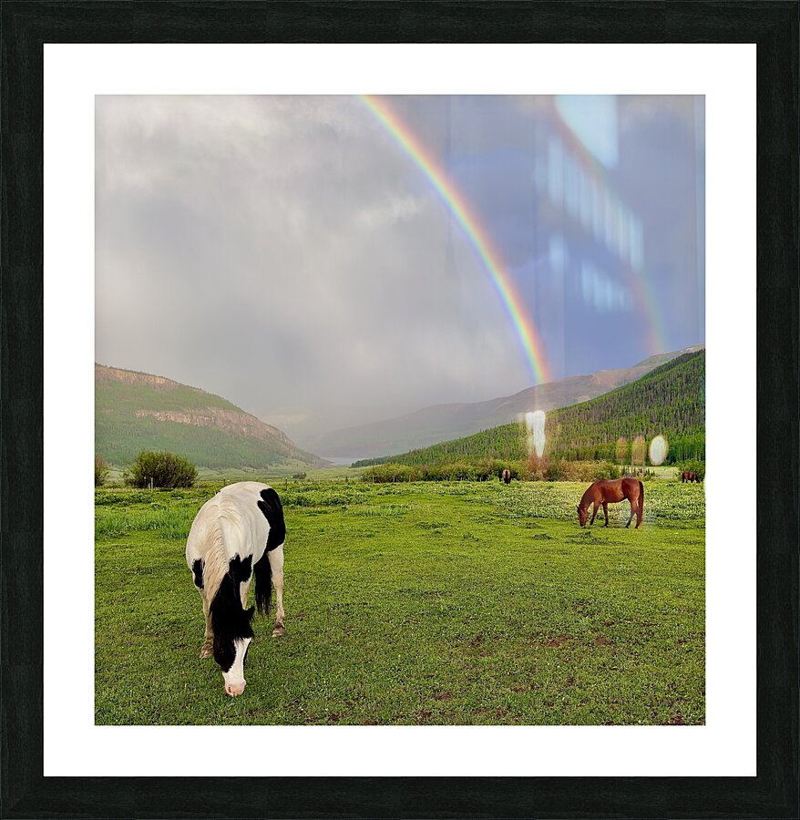 Rainbow Paint Picture Frame print