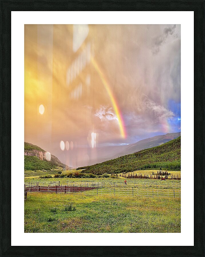 Rainbow Sunset Picture Frame print