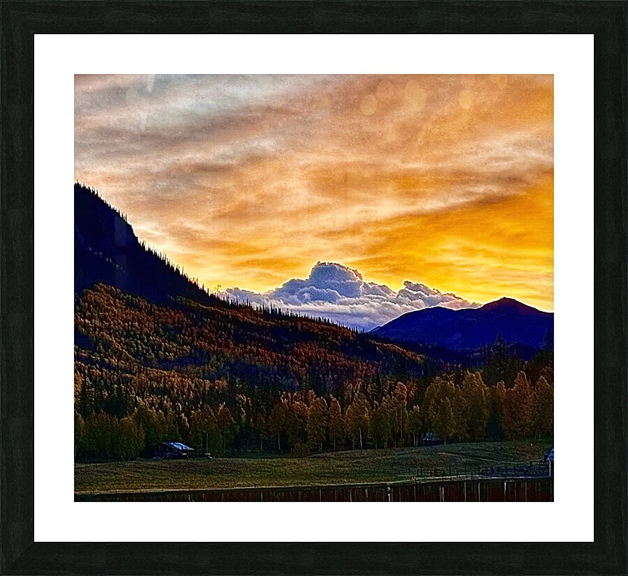Cloud in the sunset Picture Frame print