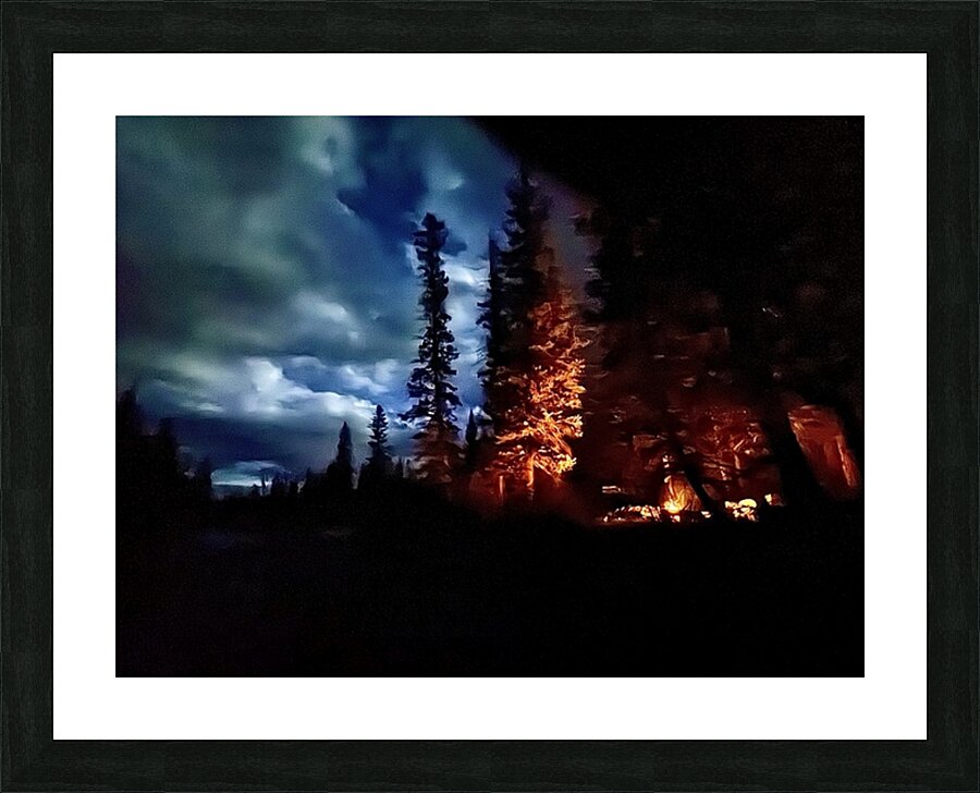 Riverside Campfire Picture Frame print