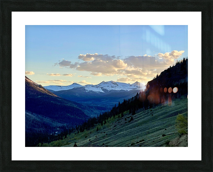 Valley sunset Picture Frame print