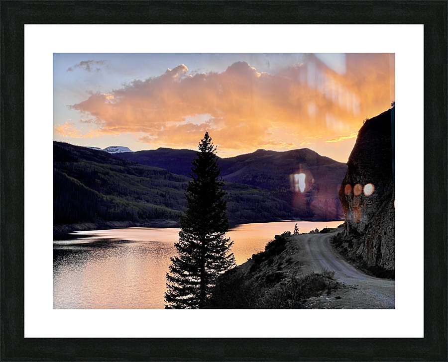 Fire Lake  Picture Frame print