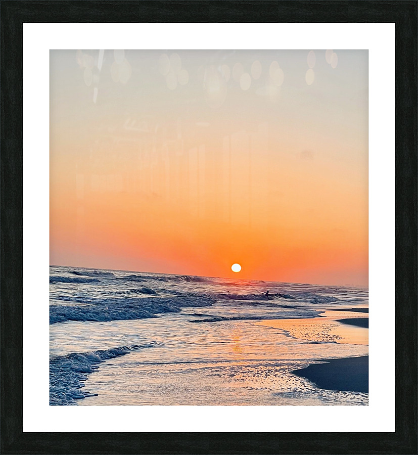 Seaside sunset Picture Frame print