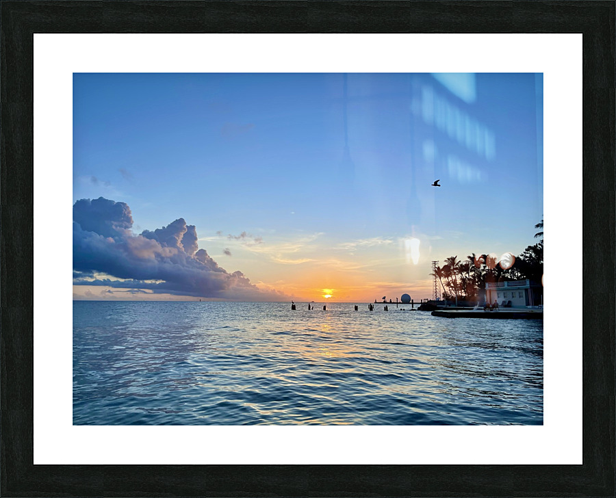 Key west pier sunset Picture Frame print