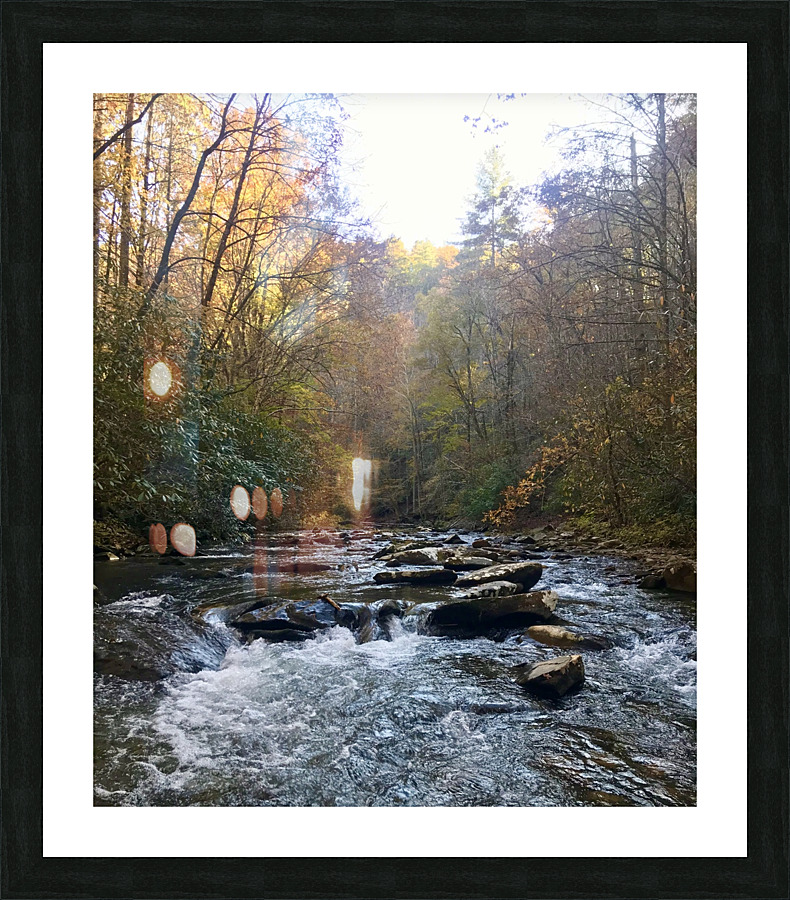 Fires Creek fall evening  Picture Frame print