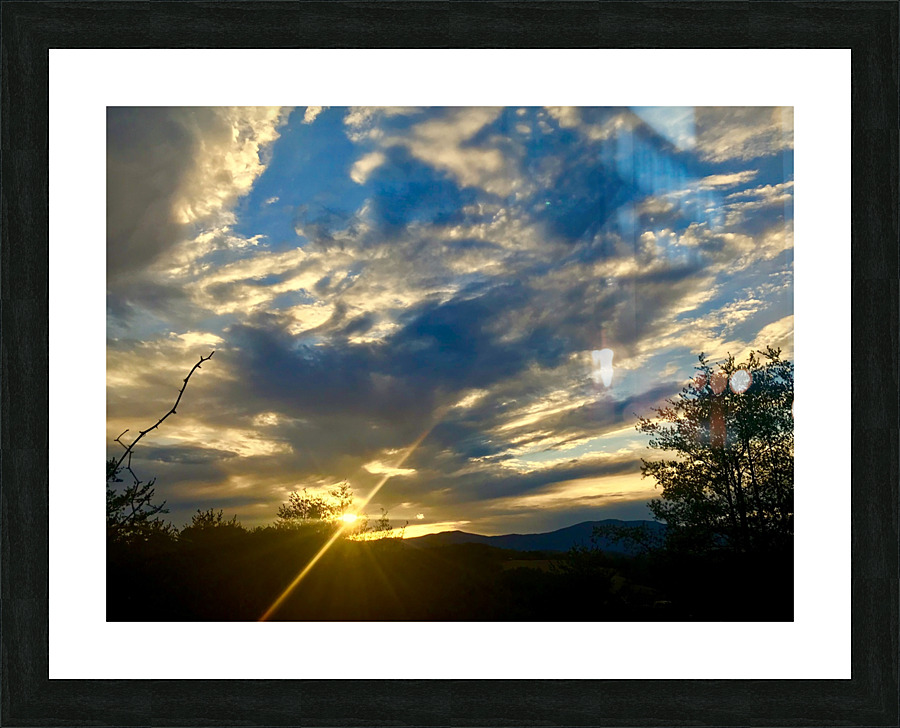 Sunset at the cemetery Picture Frame print