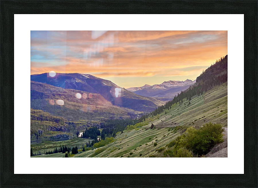 Watercolor Sunset Picture Frame print