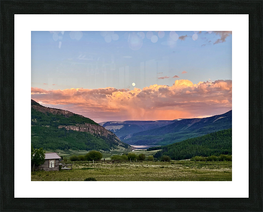 Moon over Sunset Picture Frame print