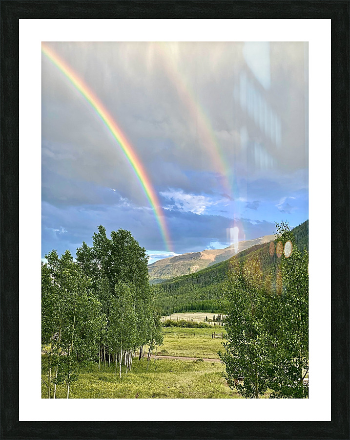 Double Rainbow Picture Frame print