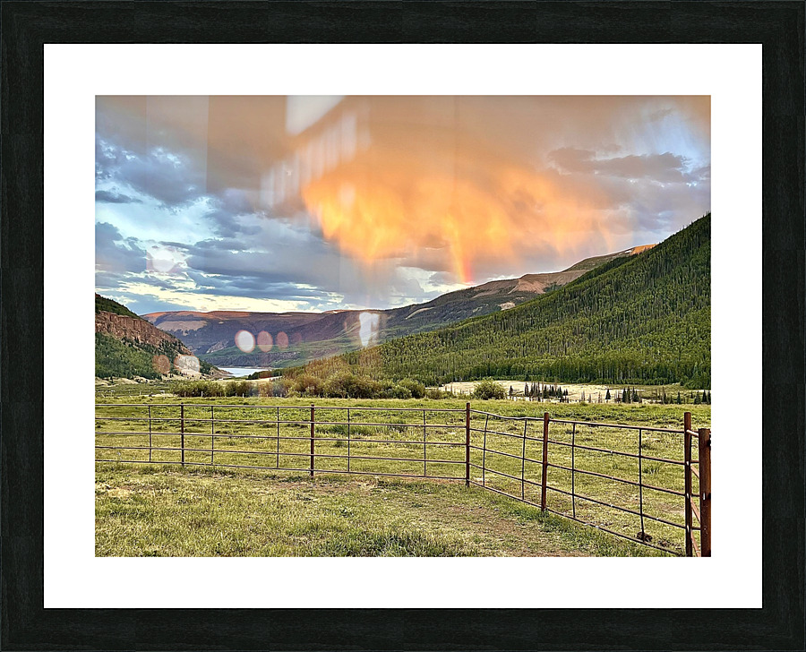 Sunset Rainbow Picture Frame print