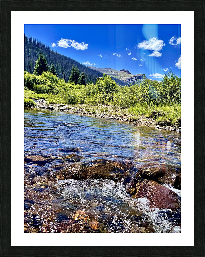 High mountain bathtub Picture Frame print