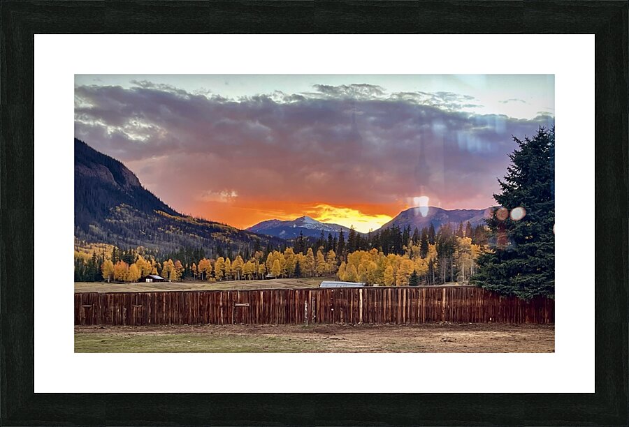 Fence on Fire Picture Frame print