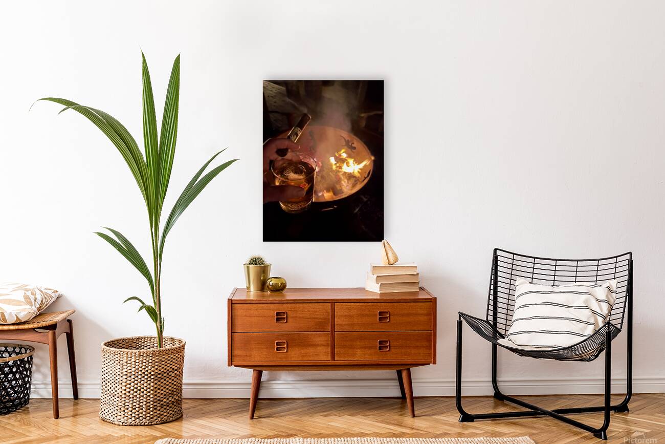 Firepit reflctions Reproduction