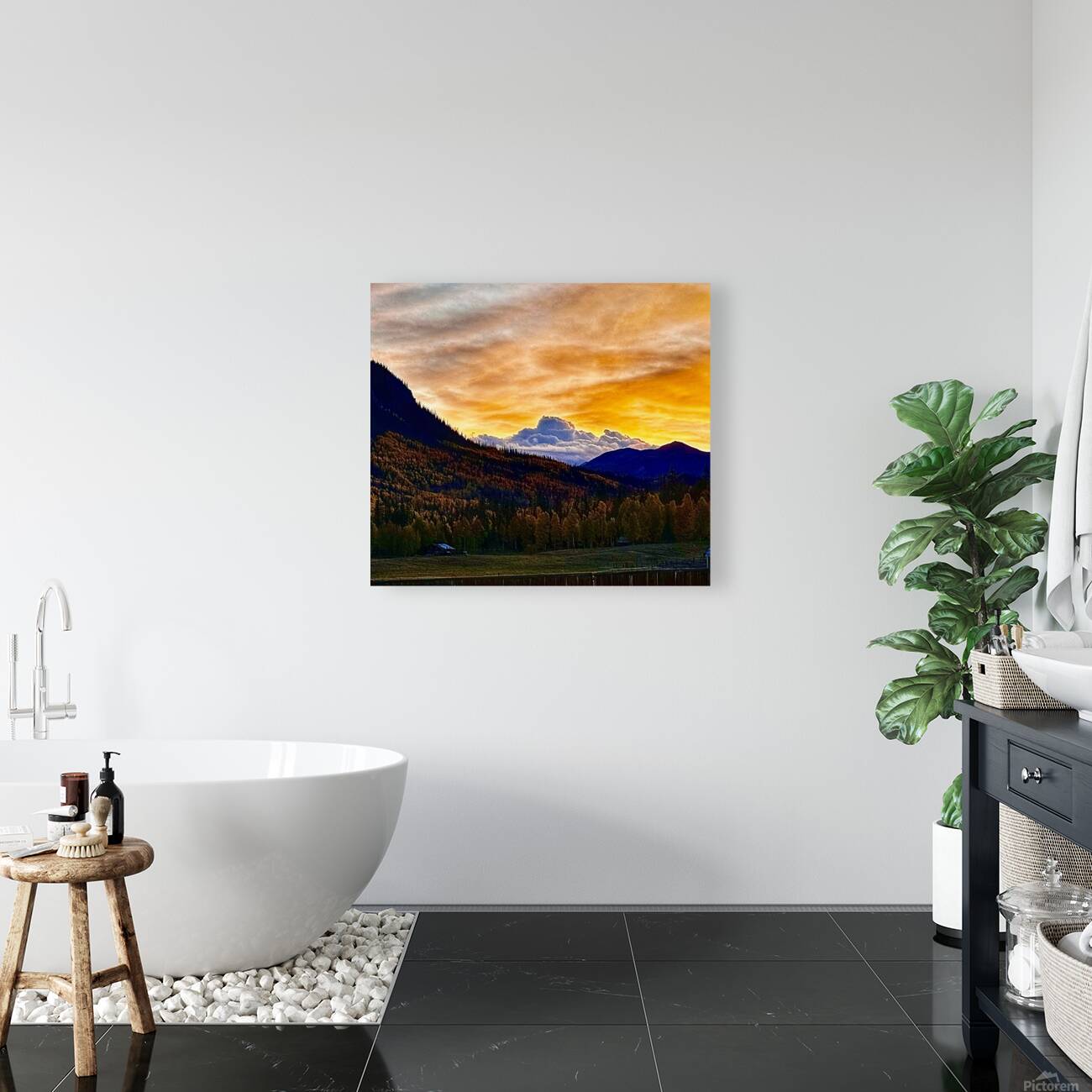 Cloud in the sunset Reproduction