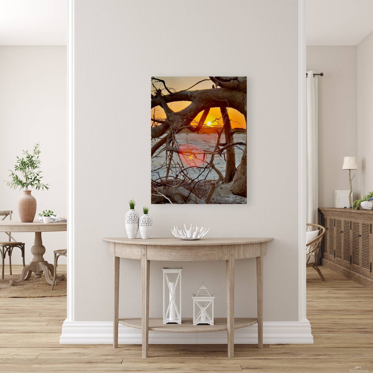Driftwood sunset  Reproduction