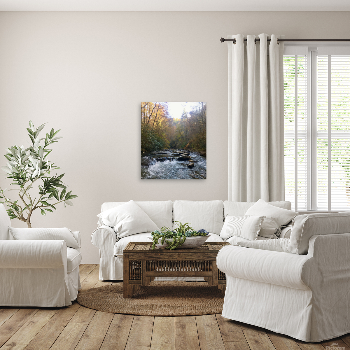 Fires Creek fall evening  Reproduction