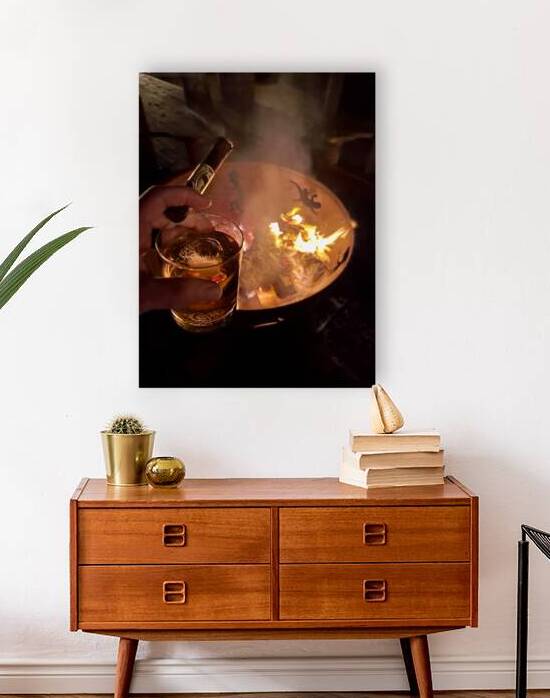 Firepit reflctions by Dick Davis