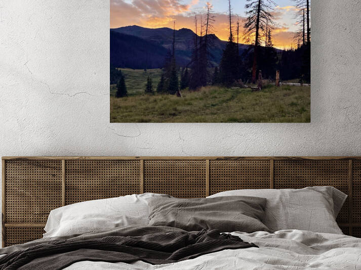 Sunset at camp by Dick Davis