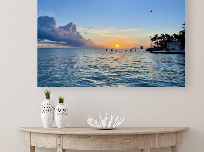 Key west pier sunset Reproduction