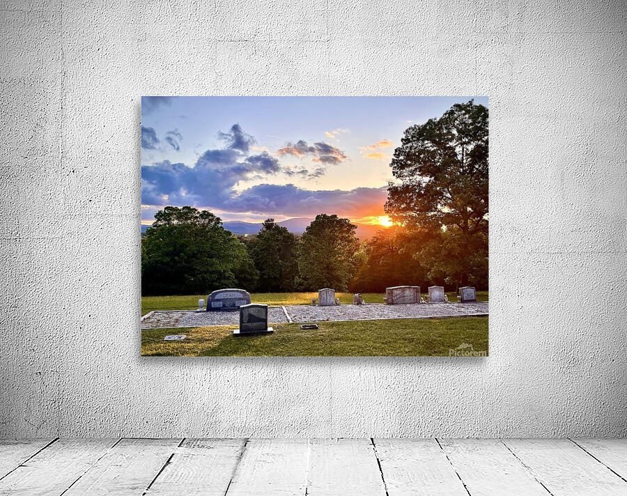 Sunset at th cemetery  Wall Preview