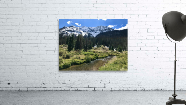 Snow capped valley stream Wall Preview