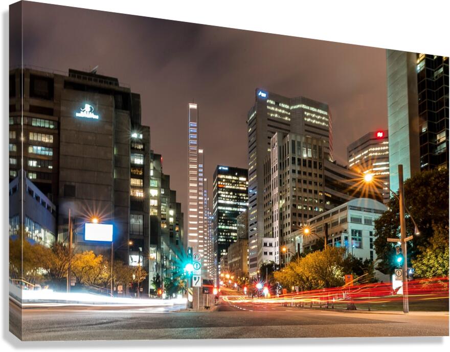Montreal lights Canvas Print