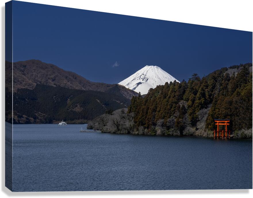 mt fuji red gate Canvas Print
