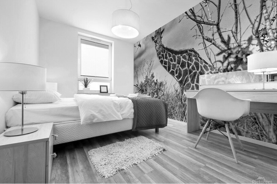 giraffe Mural print