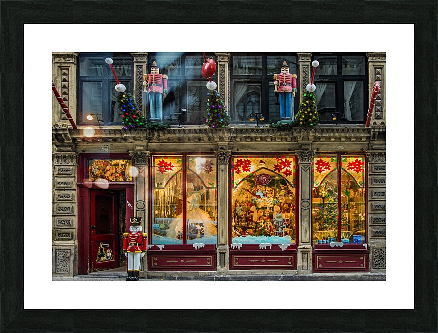 Christmas window Picture Frame print