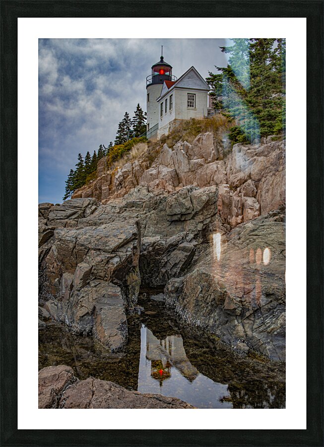 maine lighthouse Picture Frame print