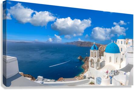 Beautiful panorama landscape with sea view. Europe summer travel