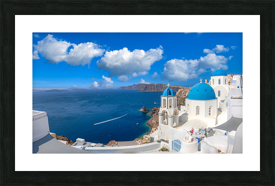 Beautiful panorama landscape with sea view. Europe summer travel