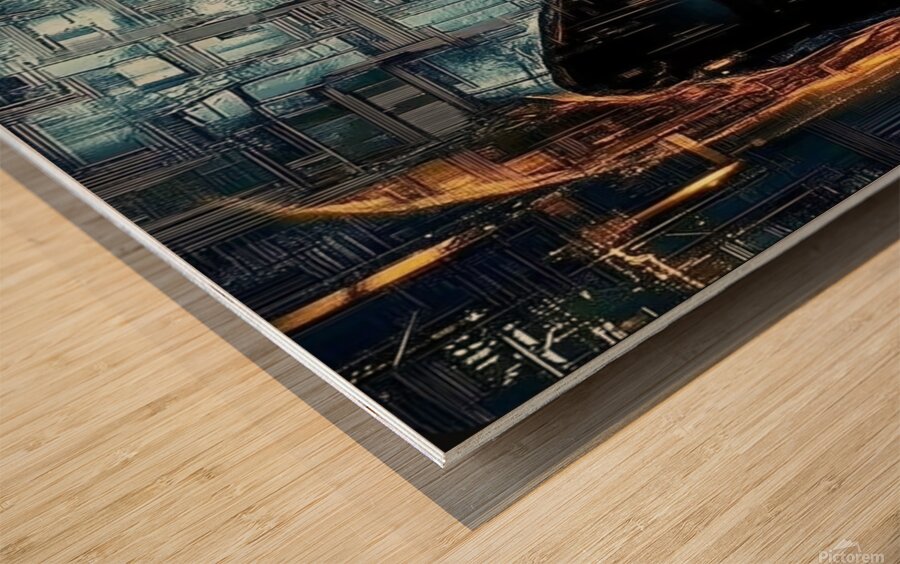 The image appears to be a digital.  Wood print