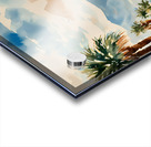 Watercolor Style Painting of Lively Las Vegas Boulevard with Iconic Clock Tower-UN44  Acrylic print