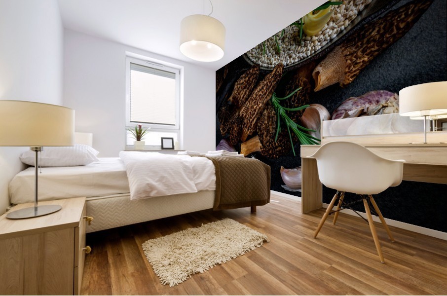 Morels & Barley top1 Mural print