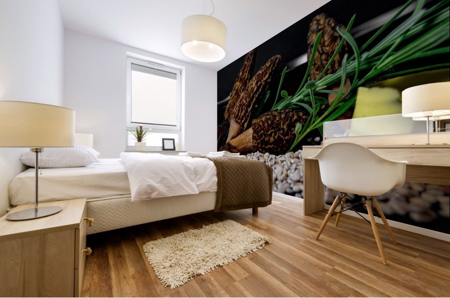 Morels & Barley 1 Mural print