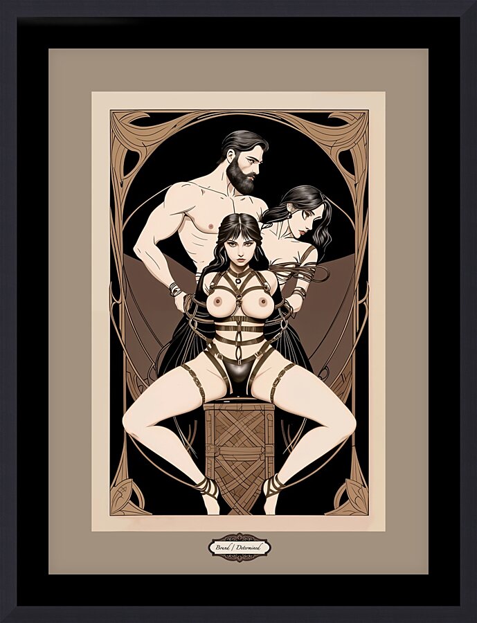 Bound  Determined Picture Frame print