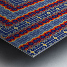 Blue fractal maze 1 Metal print