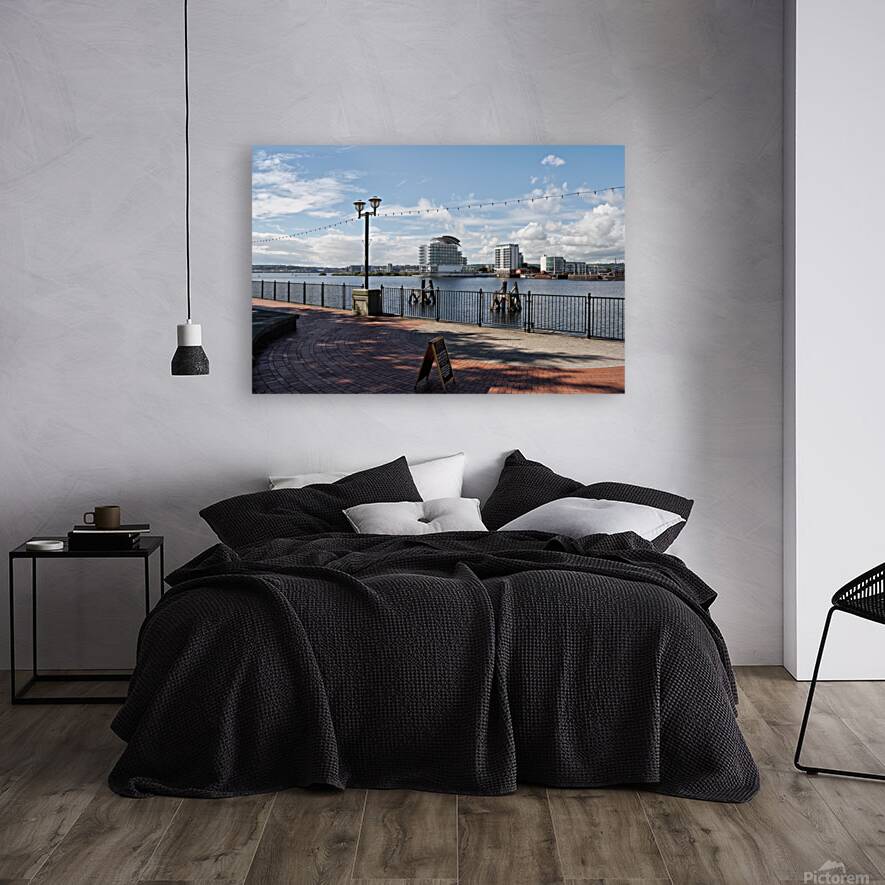  Scenic view of Cardiff Bay Wales UK  Reproduction