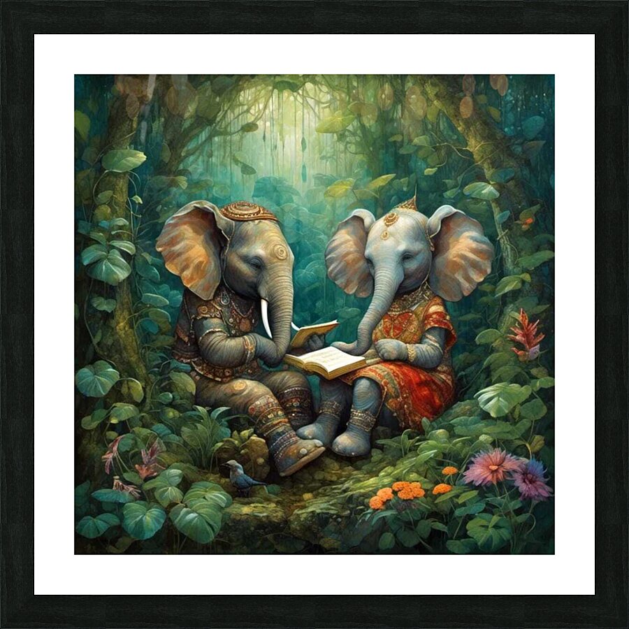 Tranquil Tales in the Enchanted Forest Picture Frame print
