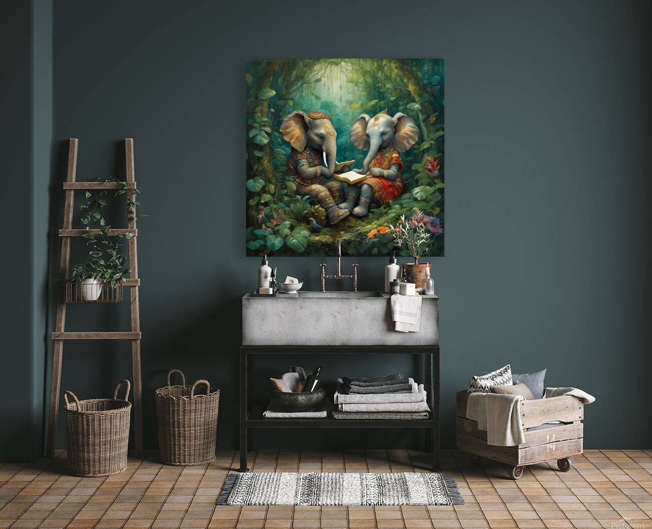 Tranquil Tales in the Enchanted Forest Reproduction