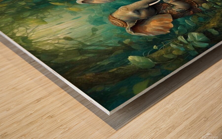 Tranquil Tales in the Enchanted Forest Wood print