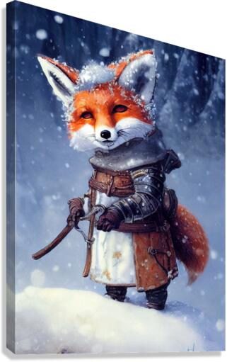 Cute Fox Adventurer Canvas Print
