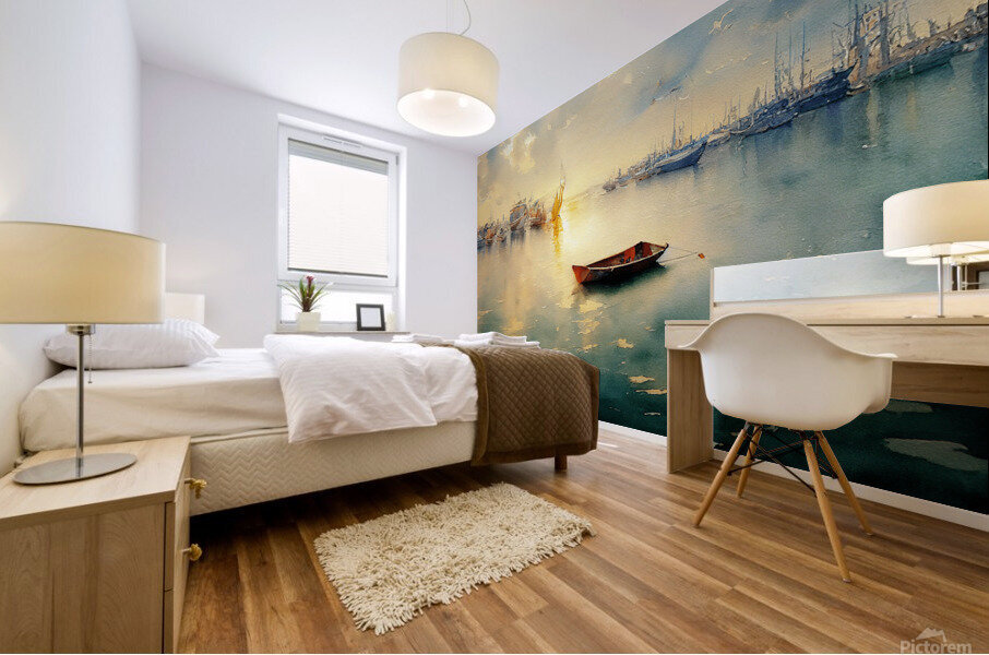 A Quiet Harbour Mural print