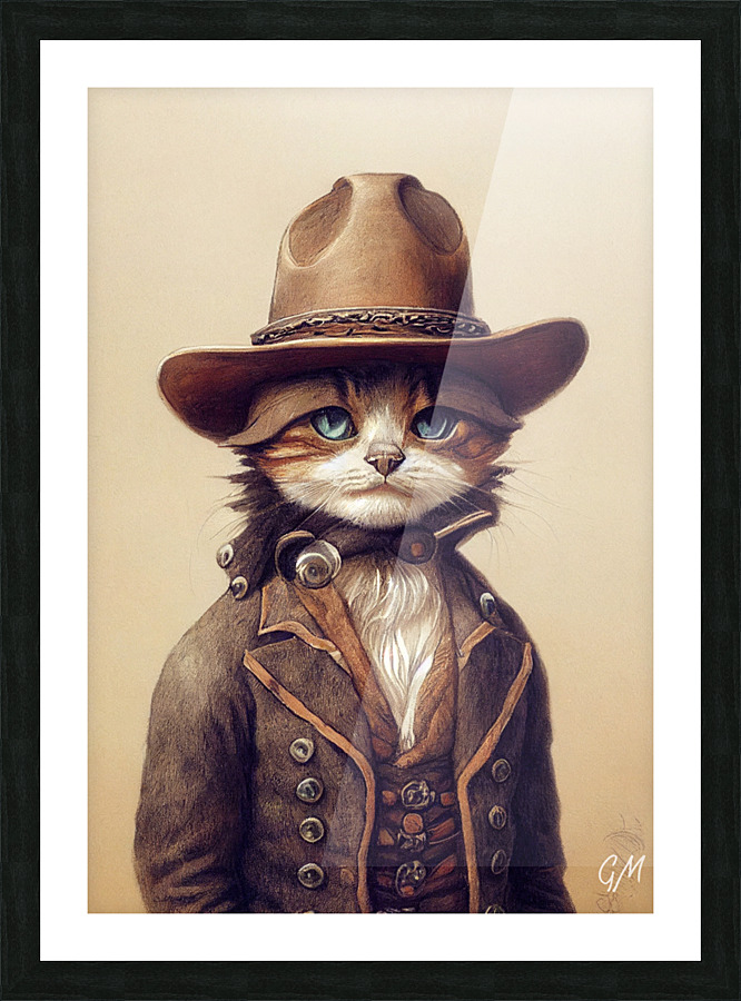 Cowboy Kitten  Picture Frame print