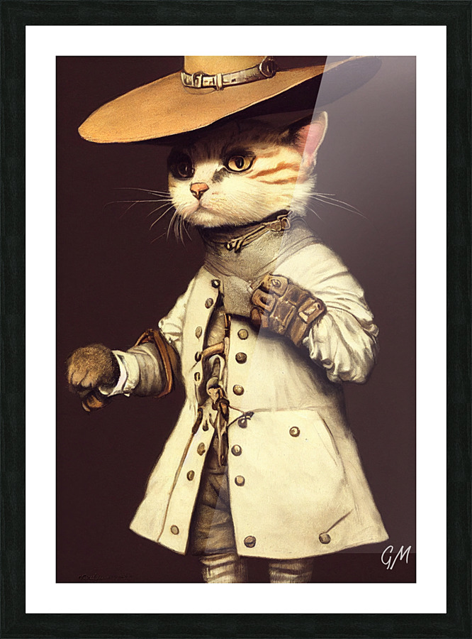 Pilgrim Cat Picture Frame print