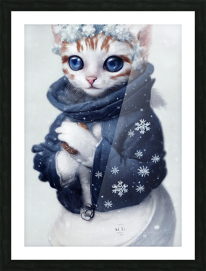 Lady Kitten Picture Frame print