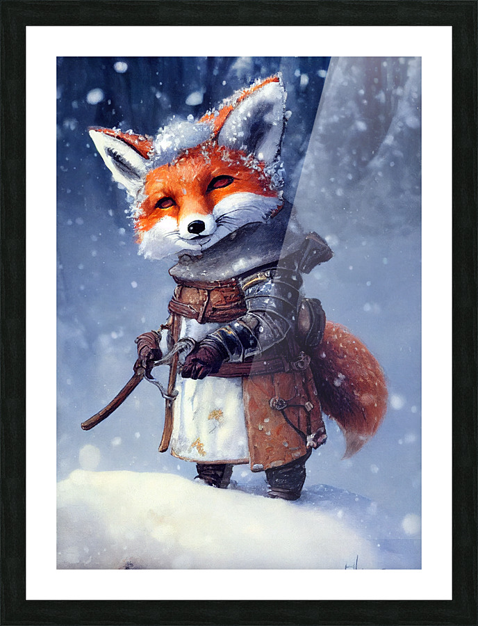 Cute Fox Adventurer Picture Frame print